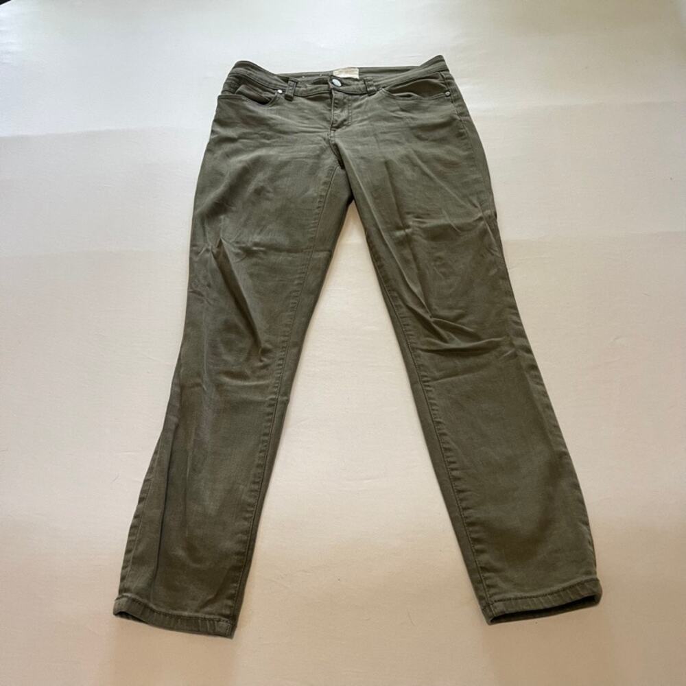 Caslon Stretch Ankle Skinny Jeans Olive Green 27